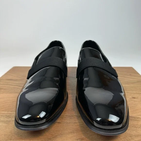 New Mens Joseph Abboud Soiree Formal Slip On Black Shoes Dress Shoes Size  12 D